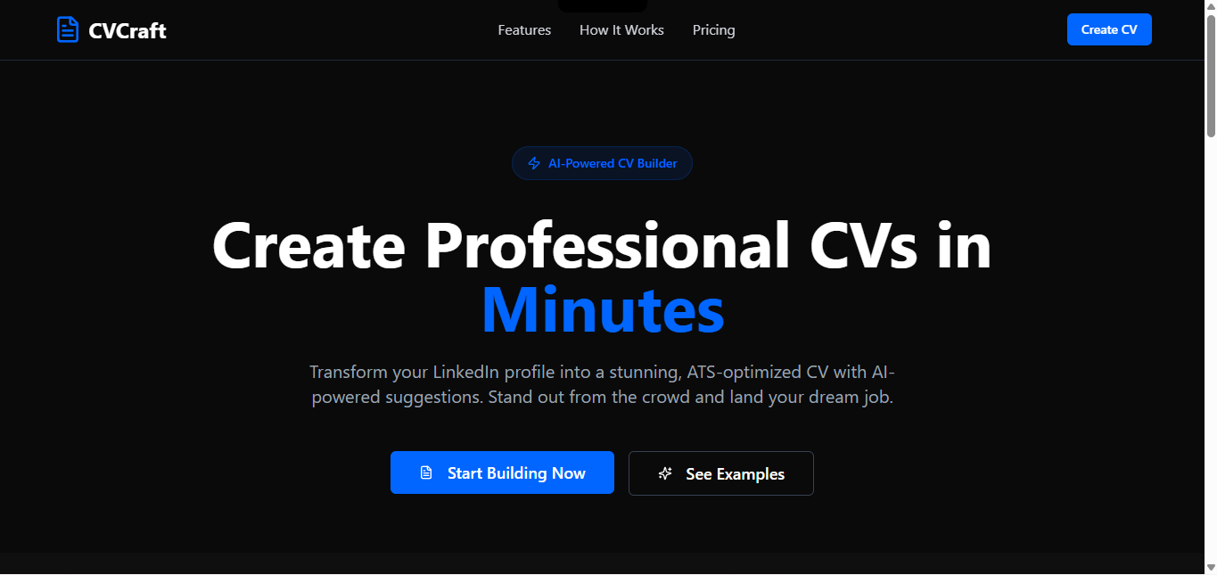 CVCraft v2 – AI-Powered ATS Resume Builder